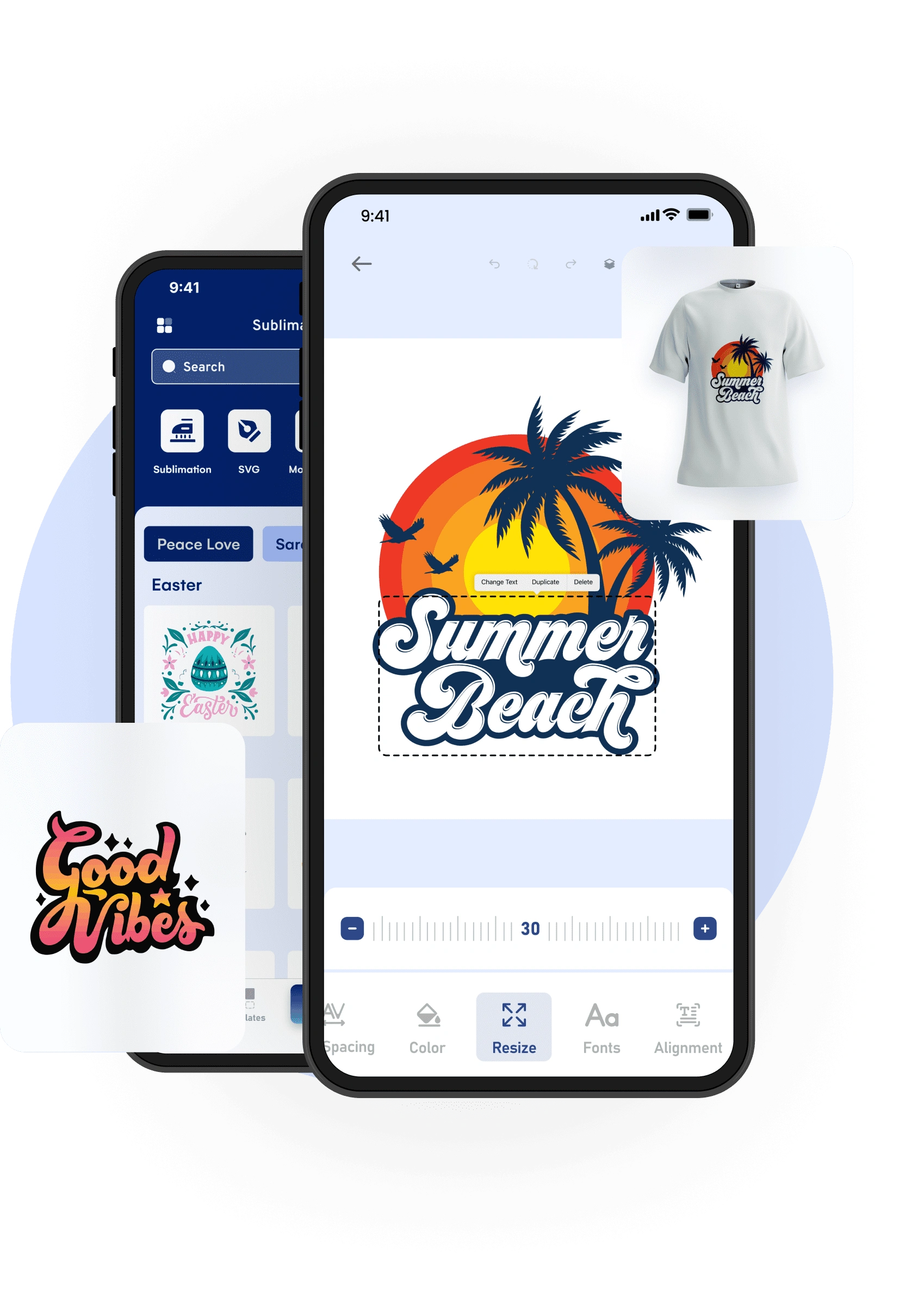 sublimation designer app home screen