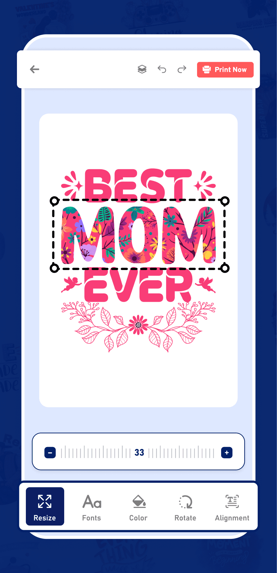 Free sublimation template in the app